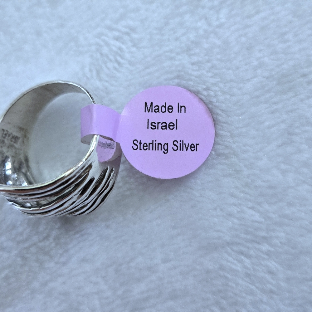 Noa Zuman Sterling Silver🤍 Convexed Bands Ring💍 - Picture 7 of 16